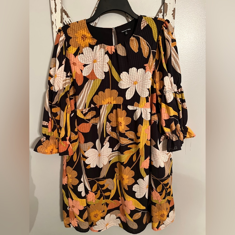 Who What Wear‎ Floral Empire Waist Dress Size Medium